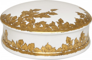 10639559 Haviland Конфетница с крышкой Haviland "Золотой лист" 22см Фарфор