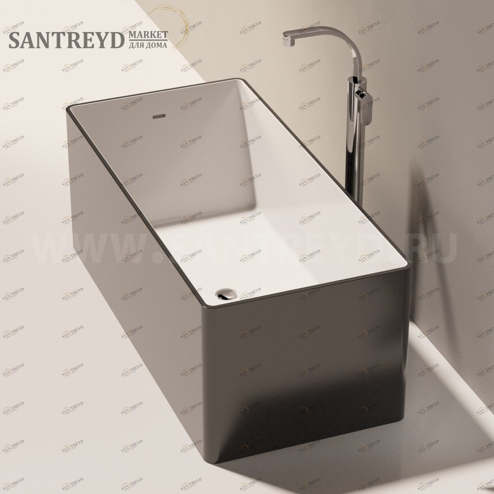 Ванна свободностоящая WASH 150 см черная Ceramica Flaminia MW150BCNERO