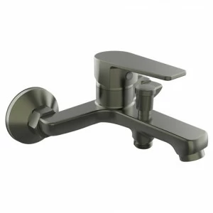 Orange Loop M26-100GR однозахватный ванно/душевой смеситель с душевыми аксесуарами (шланг, лейка, держатель). Цвет: графит Хром