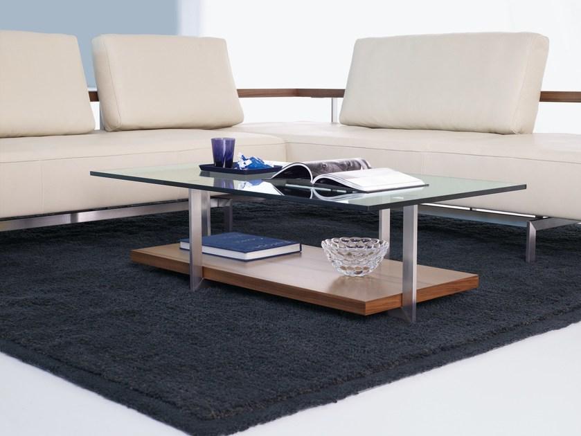 Rolf Benz Квадратный стеклянный журнальный столик на колесиках sun-id-1422893 - Вид №1