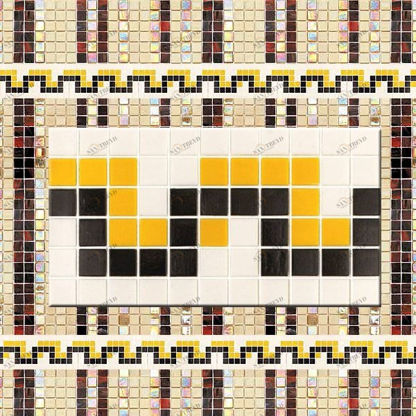 БОРДЮР ИЗ СТЕКЛЯННОЙ МОЗАИКИ BE113(m) ALMA БОРДЮРЫ 20 Бордюры из стеклянной мозаики BE113M