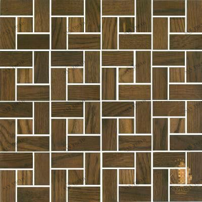 Мозаика и 3D панели из дерева Tarsi Городок 2d.4.1.13 Дуб Селект с брашью (Текстурированная) 331х331 мм 1401100132