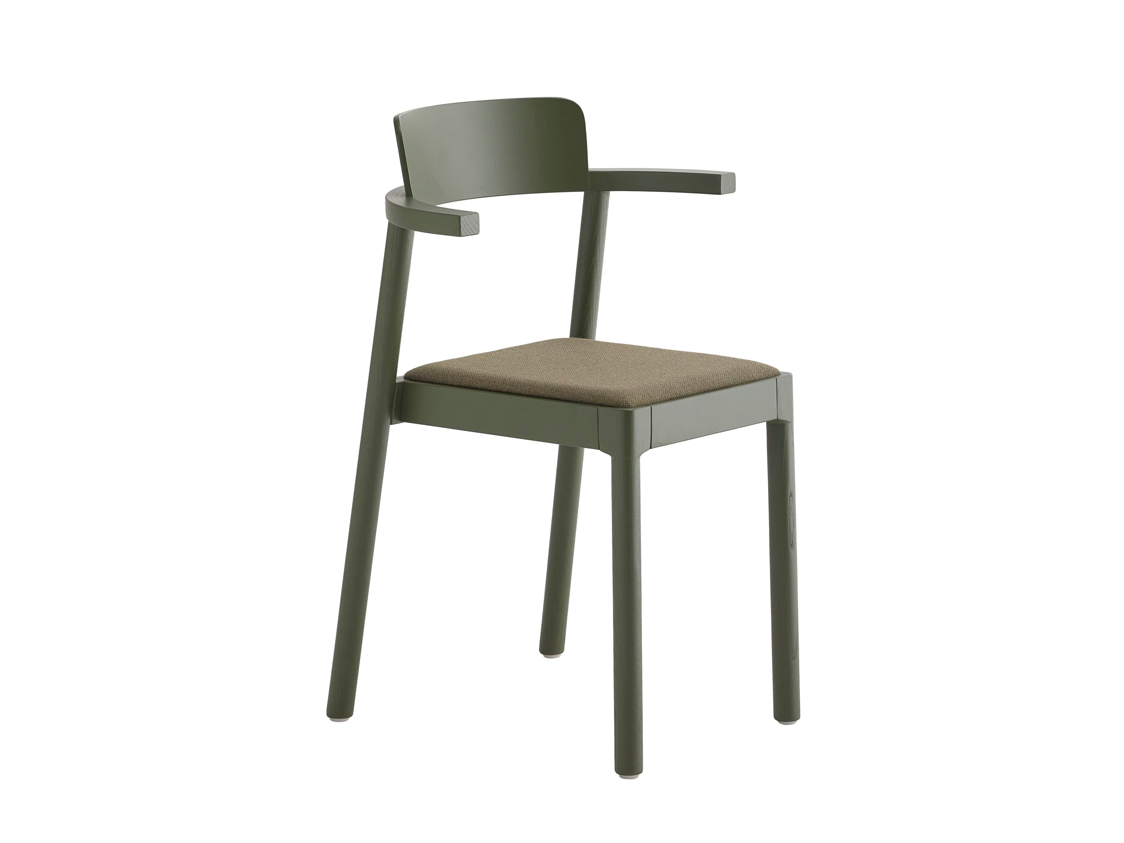 Мягкий стул из ясеня с подлокотниками Zilio A&C аромат ARCH-00101836