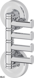 ELE 004 Крючок поворотный четверной ELLUX Elegance