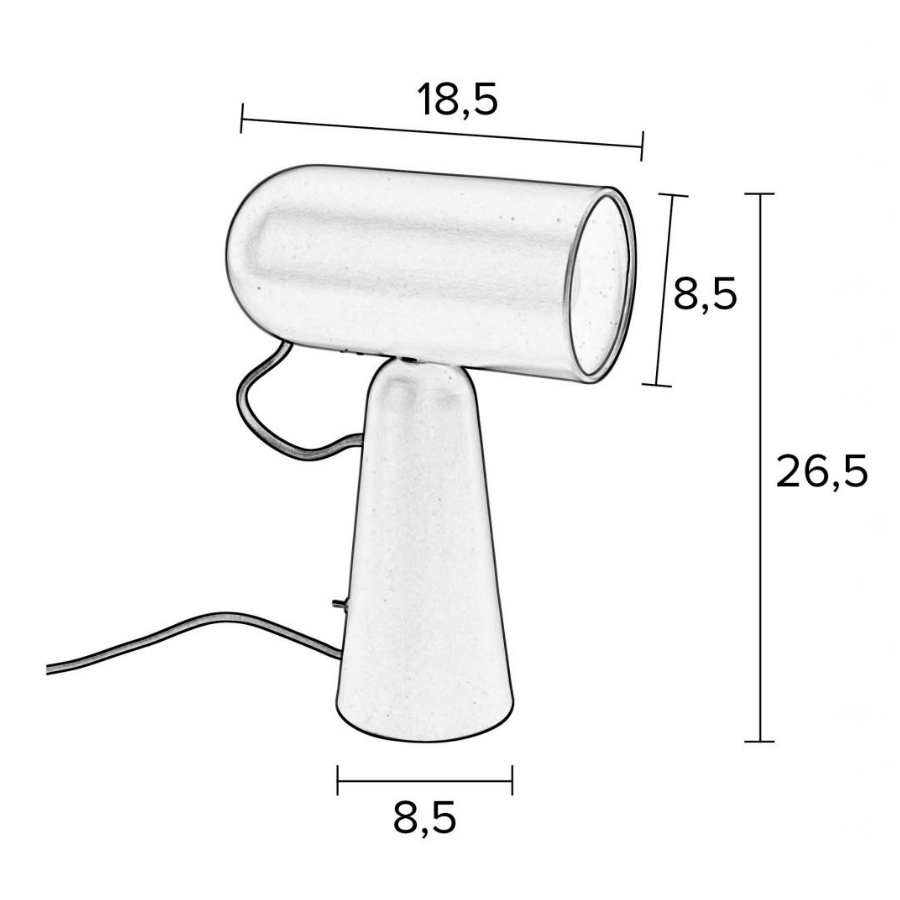 Лампа настольная Vesper, зеленая White Label Living 5200080 - Вид №7