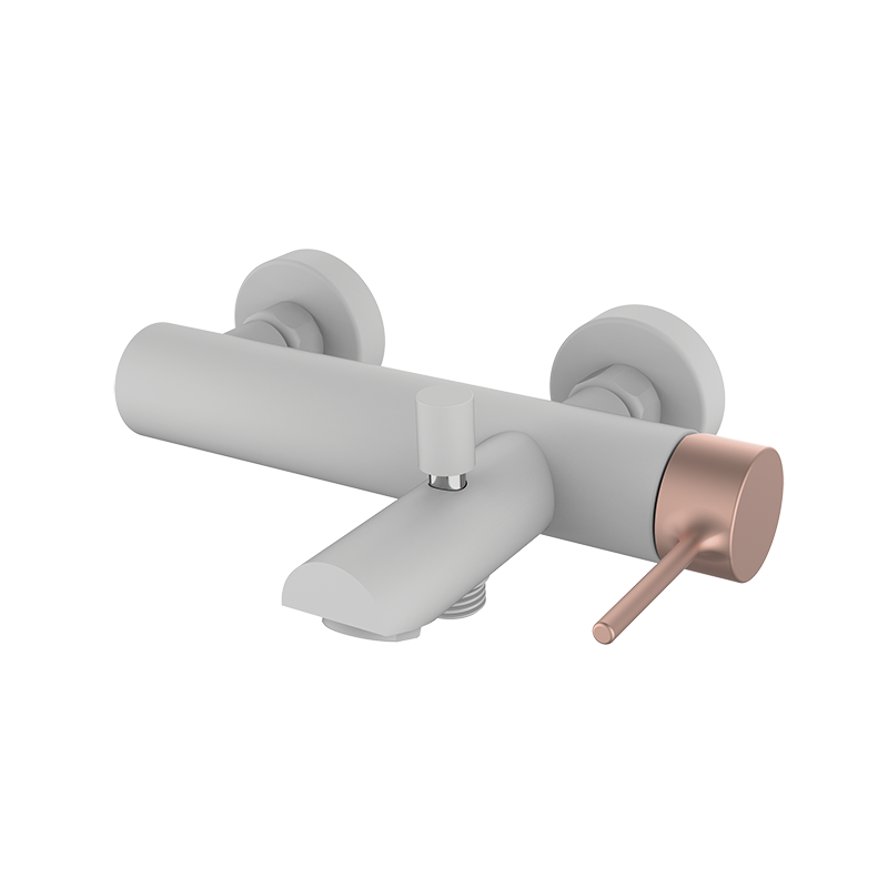 47224416 PREMIUM Белый смеситель ванна-душ Белая роза GRB MIXERS 