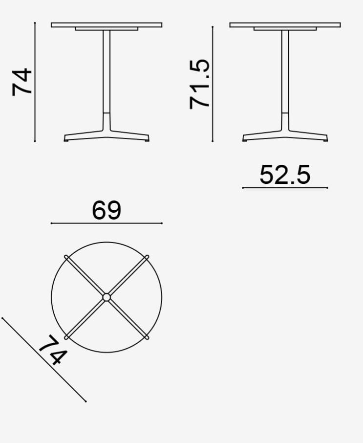 Стол со спицами Arper Wim ARCH-00041896 - Вид №11