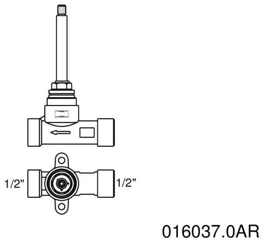 Bronces Mestre Клапан, шибер, шлюз для завода Shower system 016037.0ar.99 - Вид №1