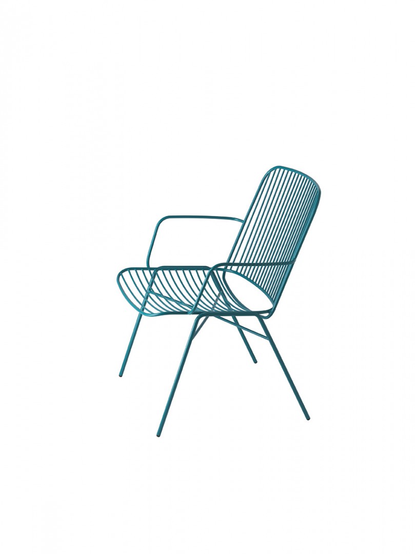 Shade 619 Кресло для отдыха со стальным каркасом на 4 ножках. Сиденье и спинка в стальном каркасе. Et al. Shade