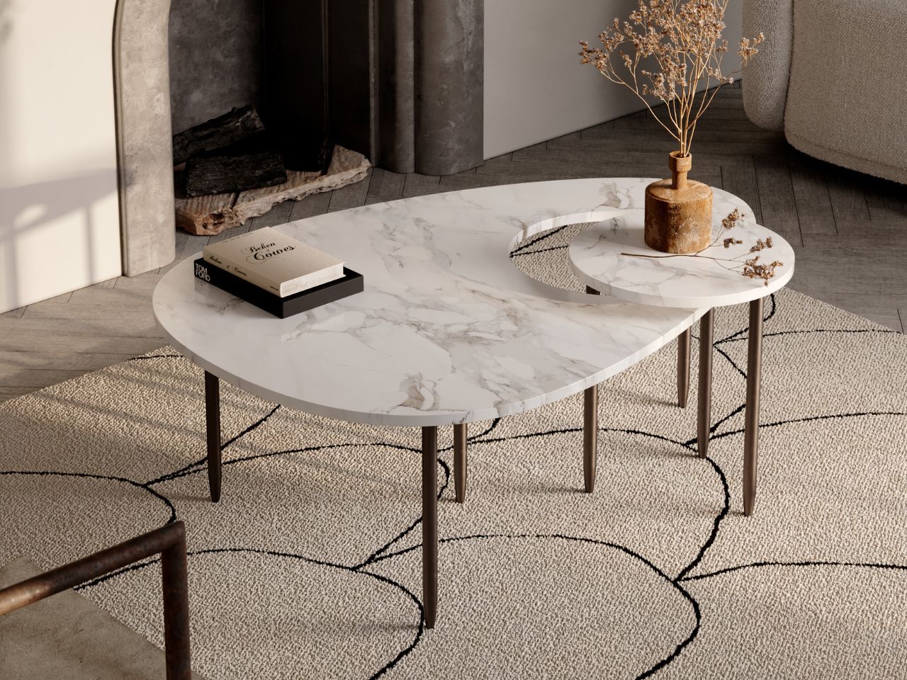 Овальный мраморный журнальный столик LO Contemporary GOL ARCH-00142697 - Вид №3