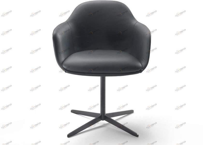 Marelli 4-спицевое кожаное кресло с подлокотниками sun-id-1382781