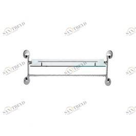 Полка стеклянная + полотенцедержатель F1607-4 FRAP 2411633