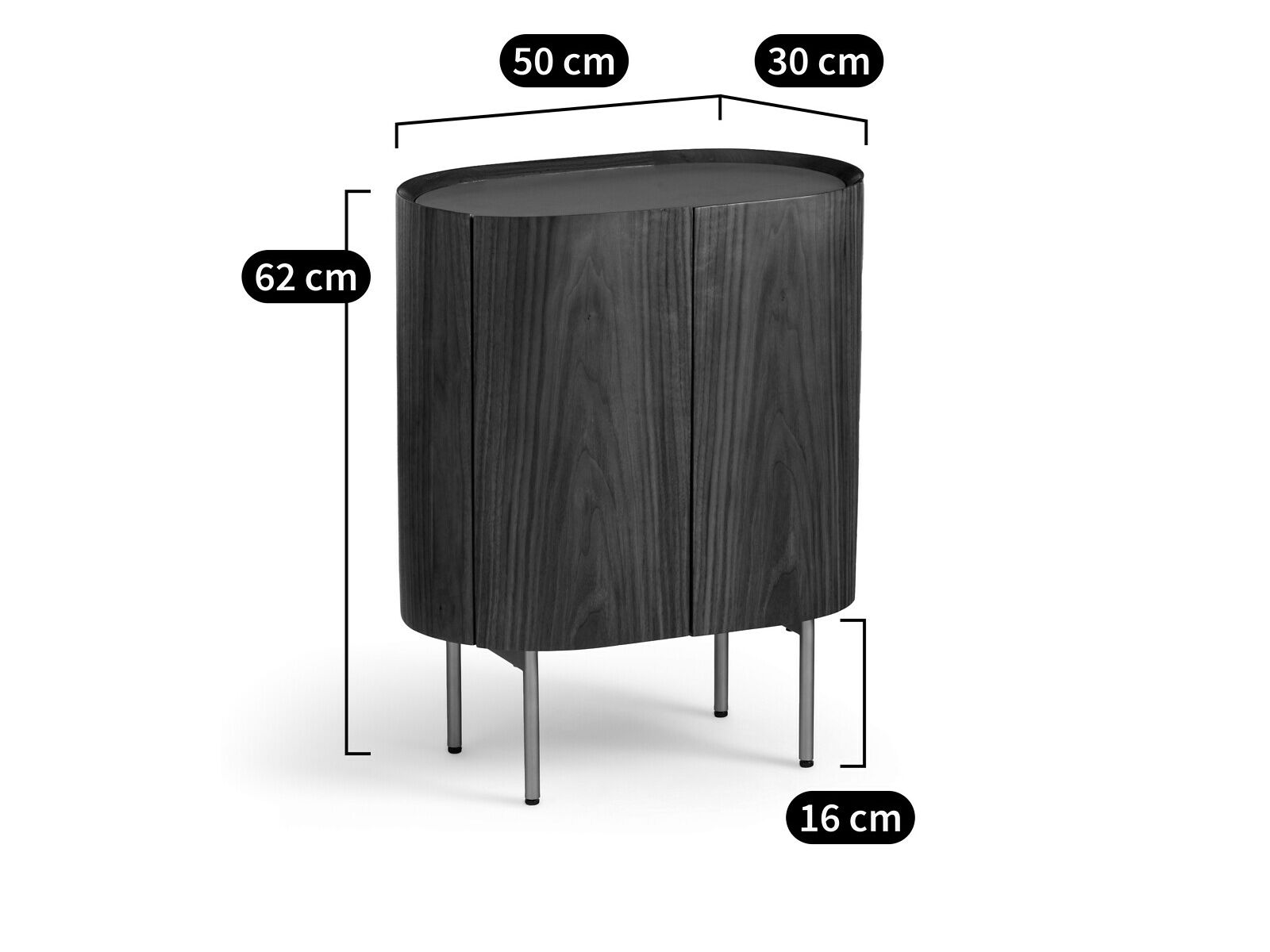 Овальная тумбочка из шпона AMPM Aslen ARCH-00064780 - Вид №6