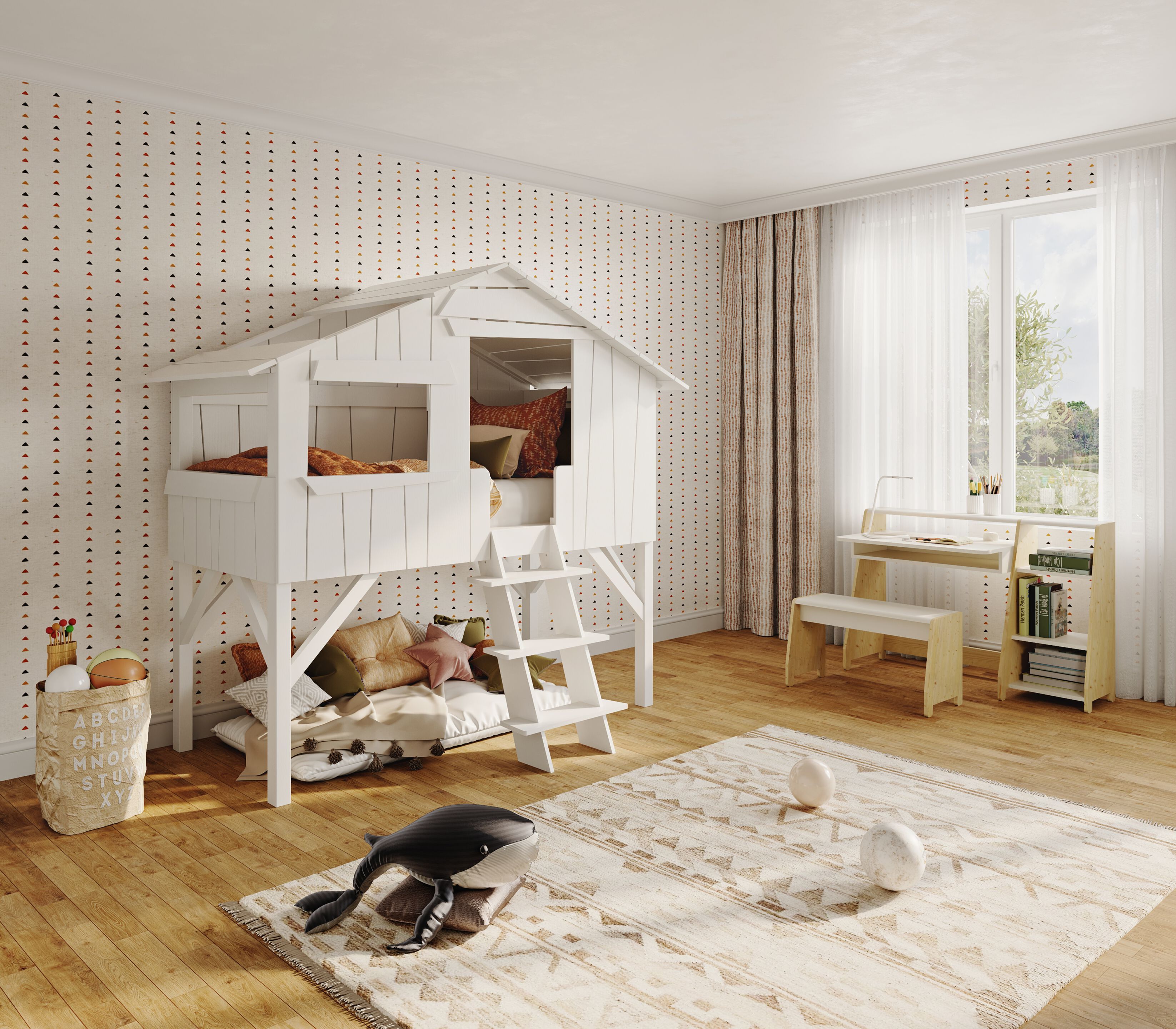 Односпальная кровать из МДФ Mathy by Bols КРОВАТИ И ГОРКИ ДЛЯ ДОМИКОВ НА ДЕРЕВЕ ARCH-00136891 - Вид №7