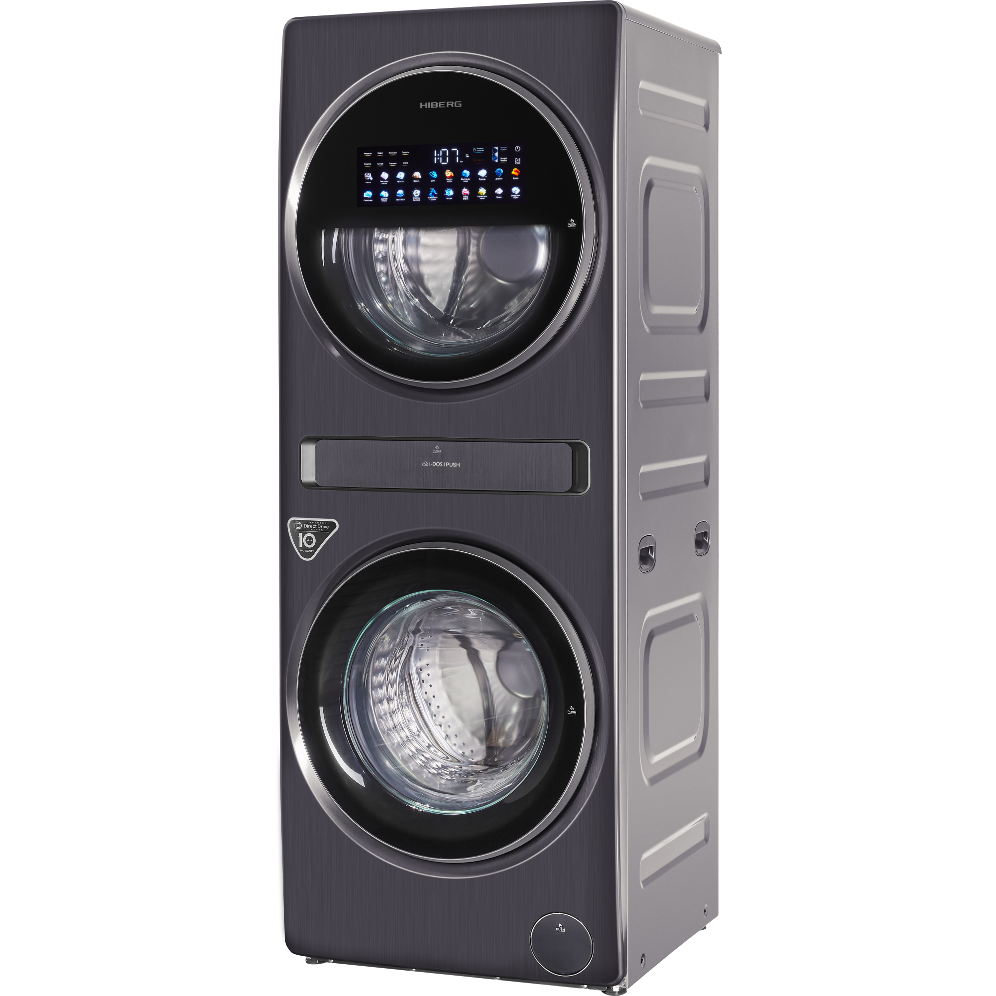 9171883 Стирально-сушильная машина HIBERG TOWER i-DD 107-612 Sd серый STDN-0122866 - Вид №3