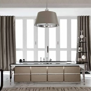 Ванна  Avignone 105x205 в отделке VETRO  bronzo acidato MILLDUE MAJESTIC