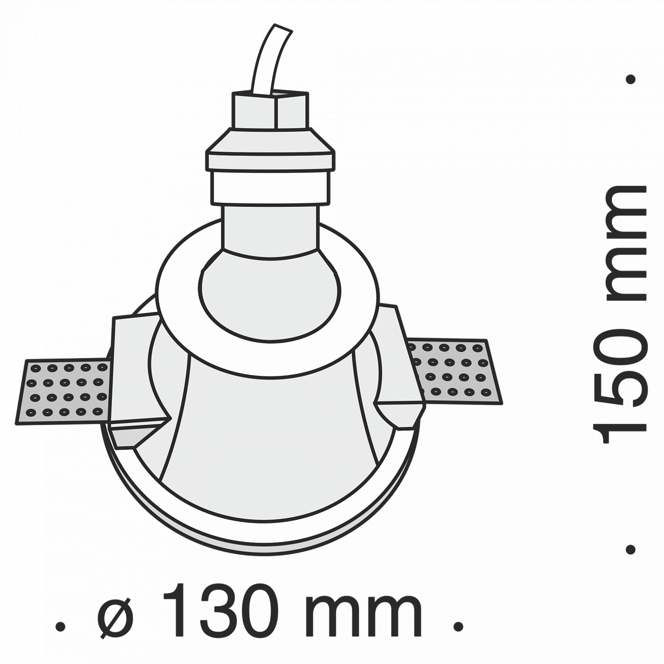 Встраиваемый спот белый Technical Gyps DL002 TECHNICAL DOWNLIGHT 00-3957210 Белый  - Вид №3