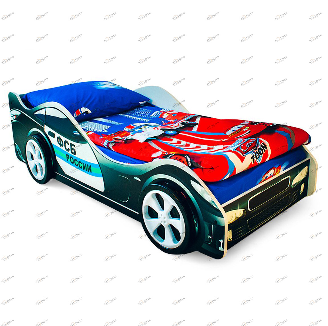 Детская кровать-машина "ФСБ" БЕЛЬМАРКО  326745 Черный Santreyd 