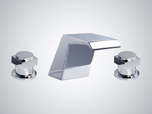 Смеситель для раковины с 3 отверстиями и отдельными розетками