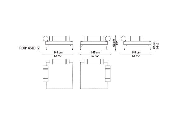 Ткань сад диван с полуостровом B&B Italia Outdoor смородина ARCH-00037375 - Вид №24