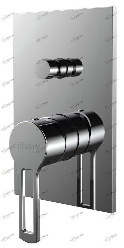 Встраиваемый однорычажный смеситель для душа с переключателем FUOCO-VDIM-01 Cezares