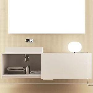 Moma Design Тумба подвесная с раздвижными дверками 1400 Emotion Slide 500 белая