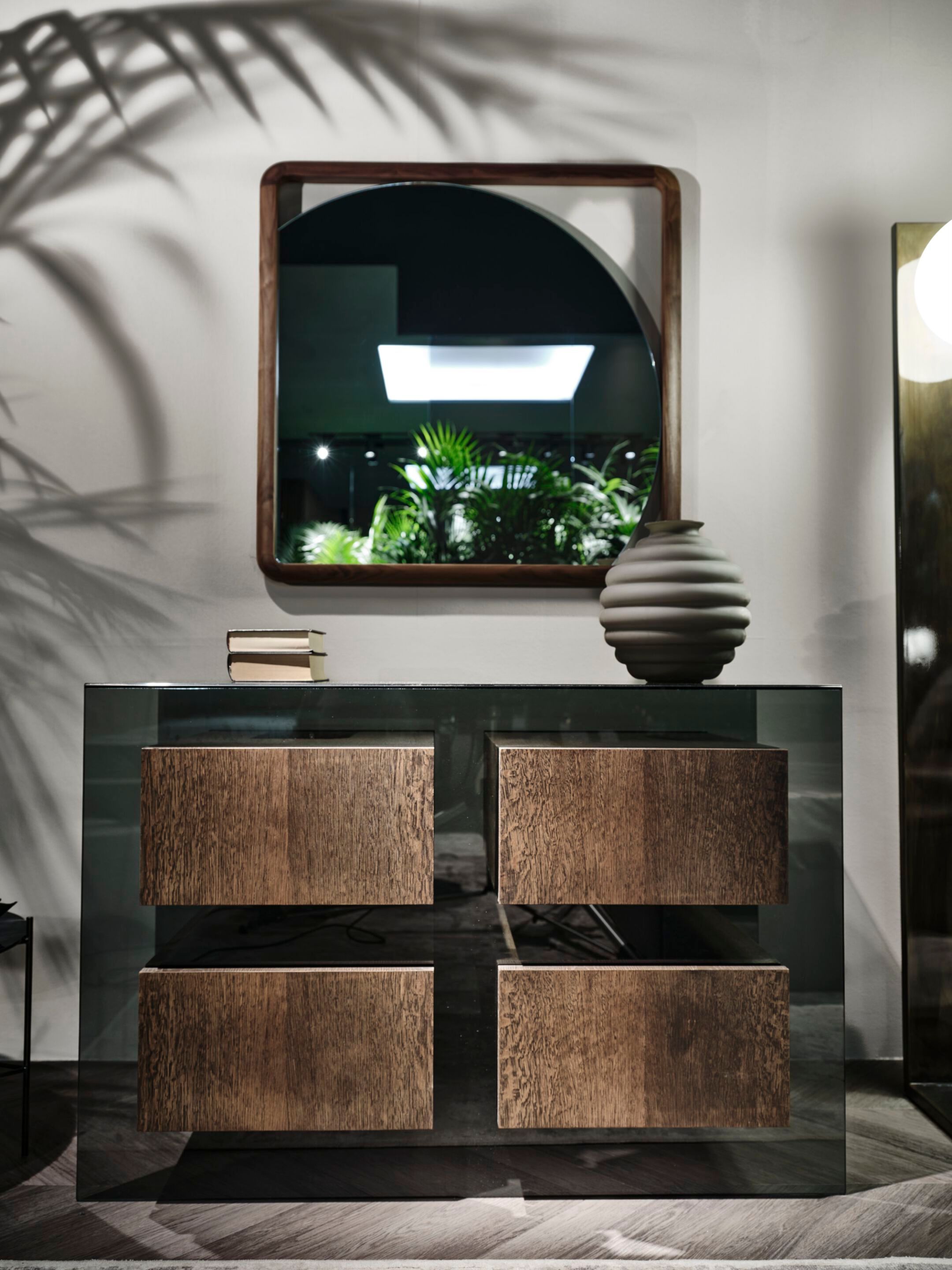 Деревянный и стеклянный комод RIVATELIER поплавок ARCH-00011765 - Вид №2