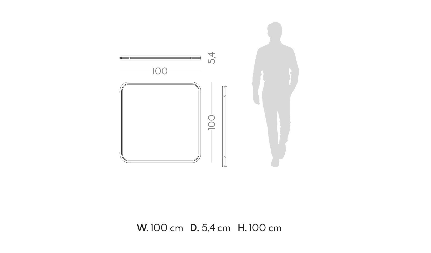 Квадратное настенное зеркало PRADDY Natur ARCH-00057977 - Вид №1