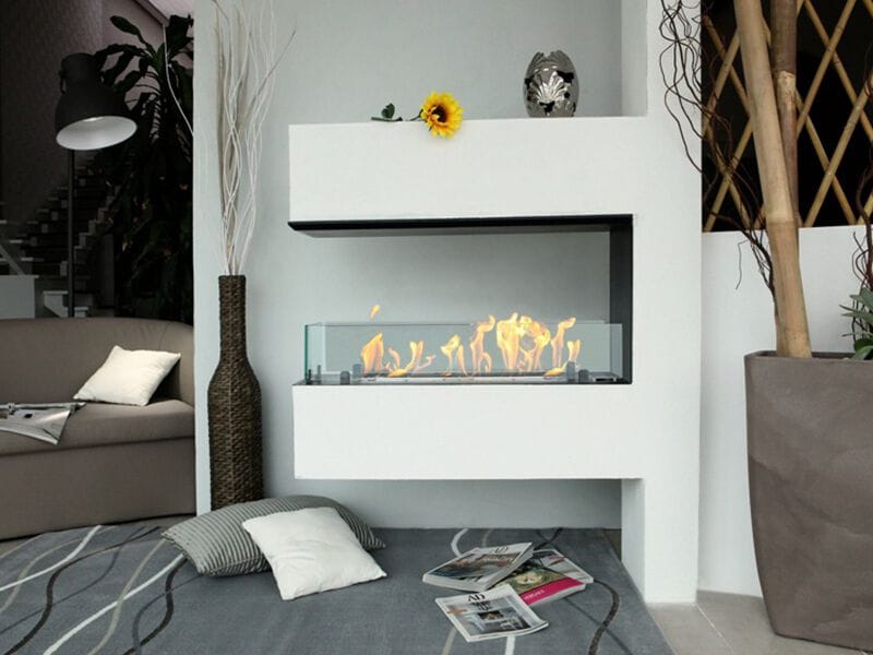 Встроенный камин с тройным фасадом из биоэтанола bioKamino Bkbf ARCH-00042296 - Вид №4