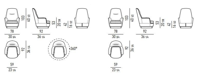 Кресло bergère Minotti Жак ARCH-00040685 - Вид №2