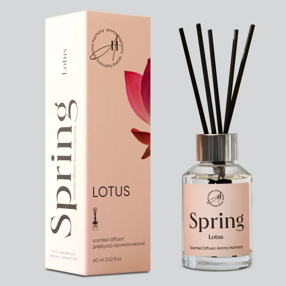 AROMA HARMONY Весенний Лотос - аромадиффузор для дома с морской солью и бергамотом 89359614 STLM-1574358
