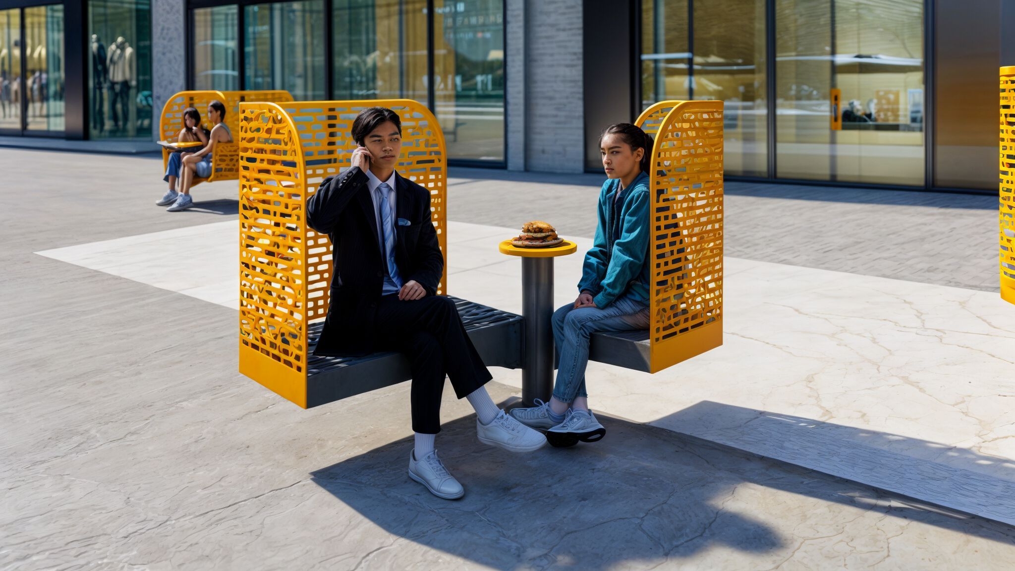 Стальная поворотная скамья со спинкой CITYSì Pivot ARCH-00061596 - Вид №13