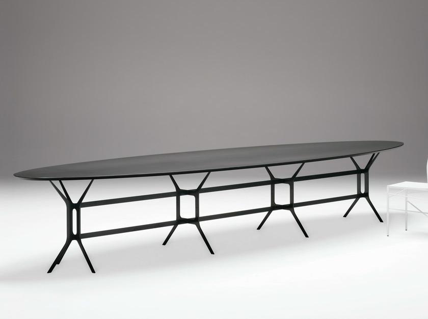 YDF Овальный стол из лакированного металла Tavoli sun-id-1503460 - Вид №1