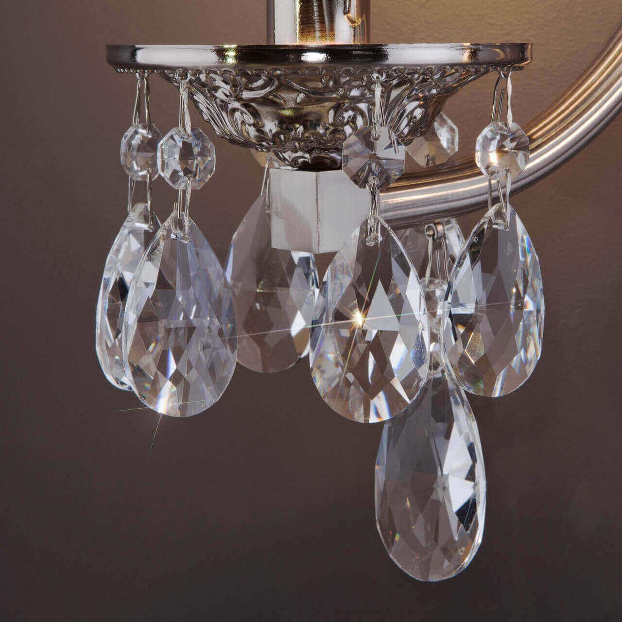 Бра металлическое на 2 лампы никель Liguria Strotskis 314/2 BOGATES СВЕЧА 00-3931846 Никель  - Вид №3