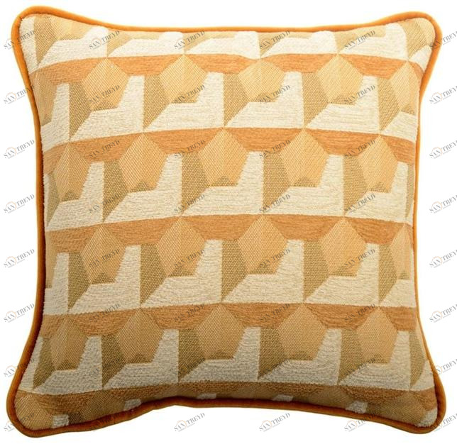 l'Opificio Квадратная подушка из хлопка с геометрическими мотивами  220-19 