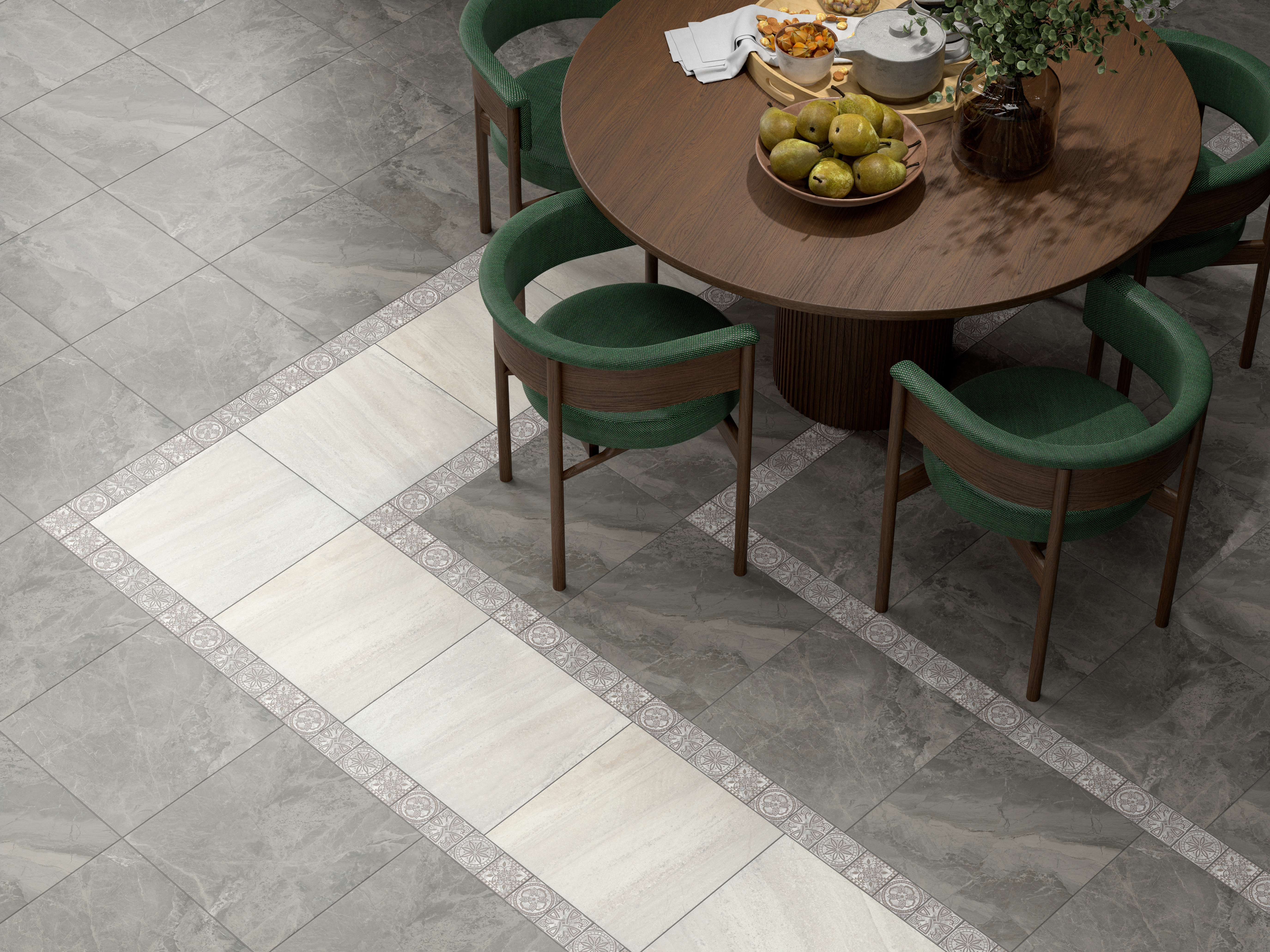 Декоративная вставка Kerama Marazzi Престон 7.7×7.7 см серый керамогранит 18361453 STLM-0010528 - Вид №8