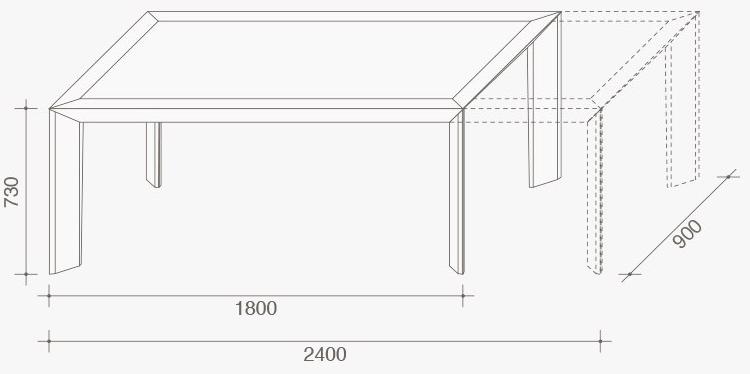 Lema Прямоугольный раздвижной стол из дуба sun-id-1452153 - Вид №3