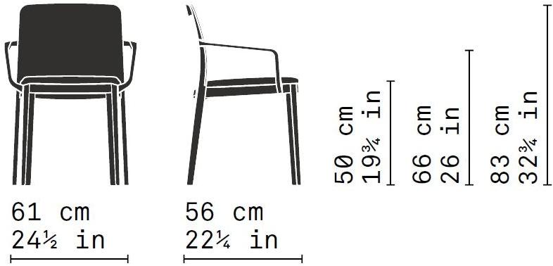 Very Wood Штабелируемый стул из ясеня с подлокотниками Urban sun-id-1359944 - Вид №1