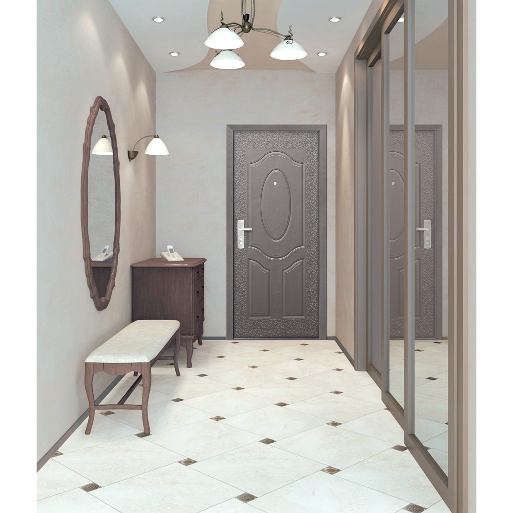 13516145 Дверь входная металлическая Е40М, 960 мм, левая Santreyd  - Вид №7