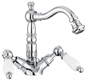 121614CR Смеситель Deco Ceramic с донным клапаном для биде, цвет хром