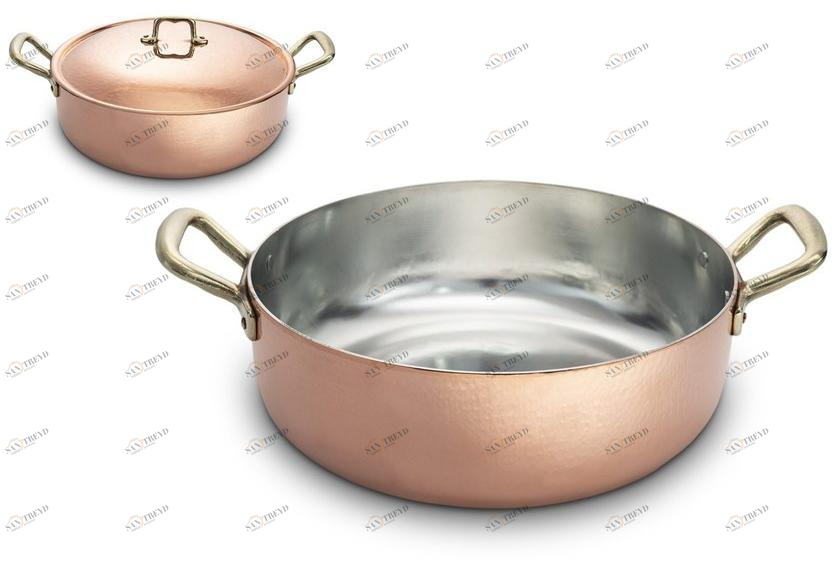 Officine Gullo Медный горшок с крышкой sun-id-1373898