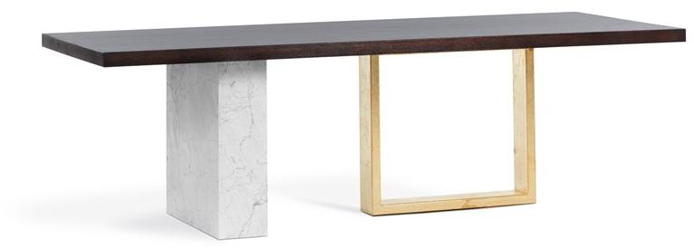 Milla & Milli Стол из массива дерева, мрамора и сусального золота Supreme sun-id-1458019 - Вид №1