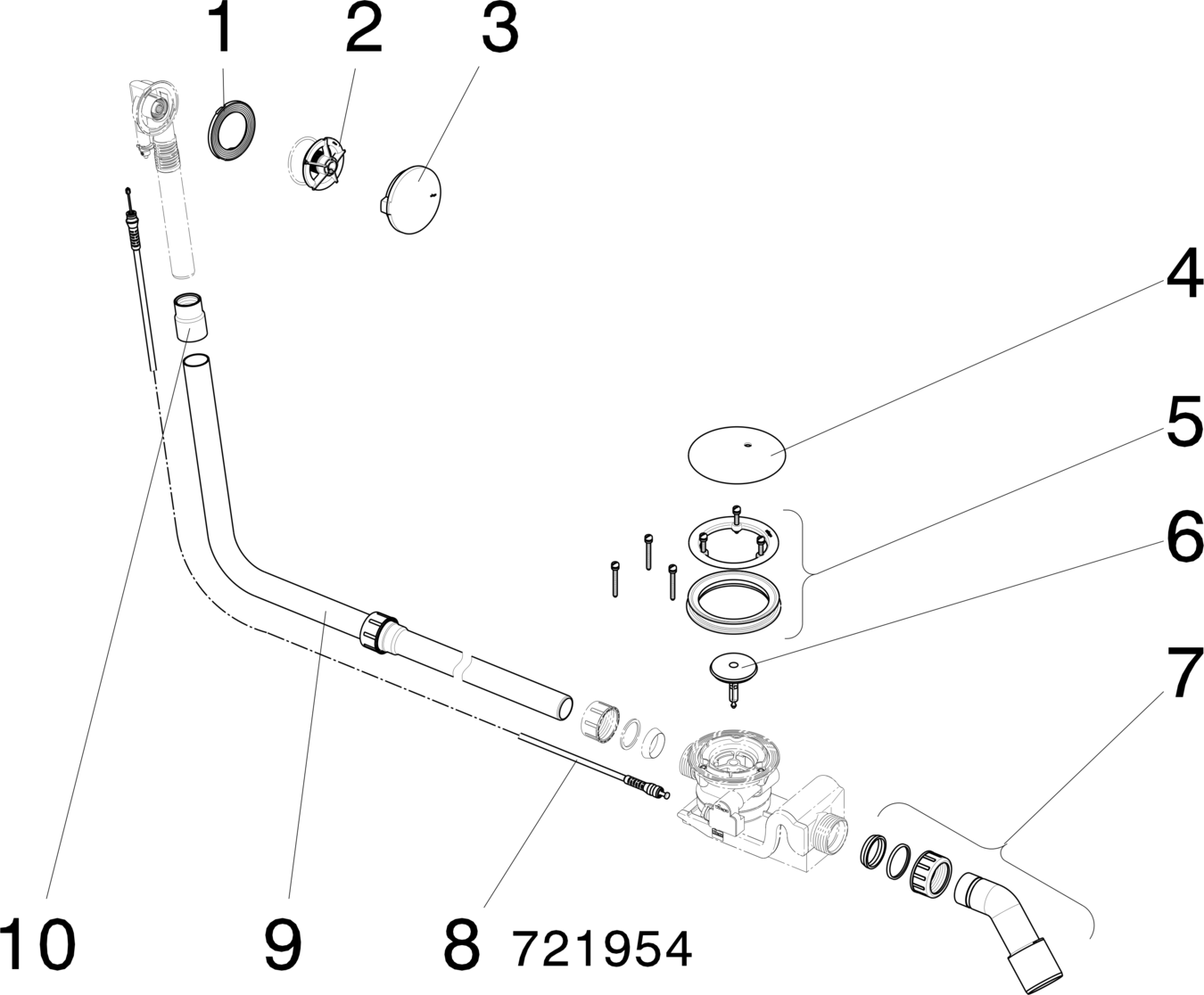 Канализационная арматура  Сифоны для ванн и душевых поддонов  Сифоны для ванн  Не содержит/в комплект не входит: VIEGA 574 956 Модель 6142.33 Santreyd  - Вид №3