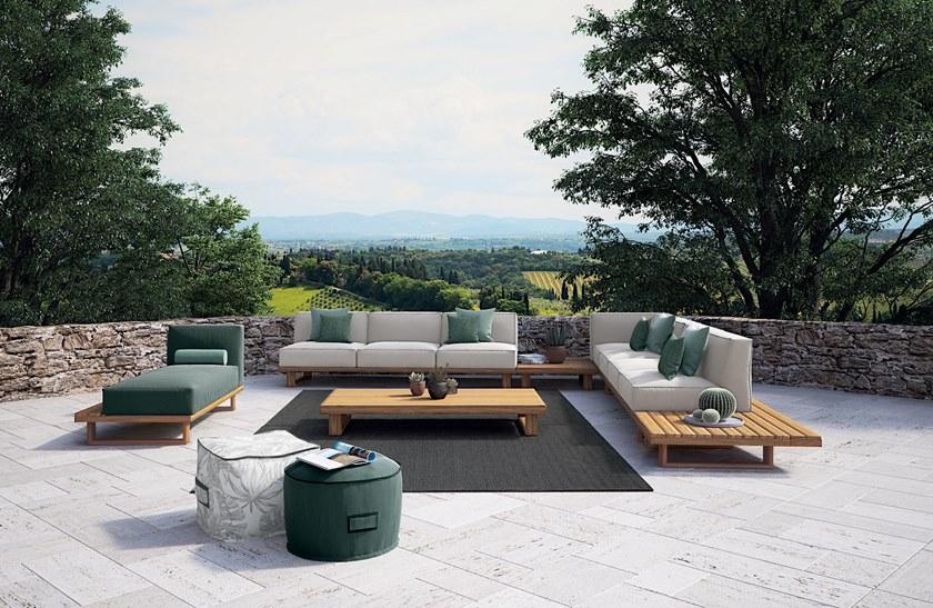 Atmosphera Садовая кушетка из тика и ткани 9.zero 9.0.chl.cd - Вид №3