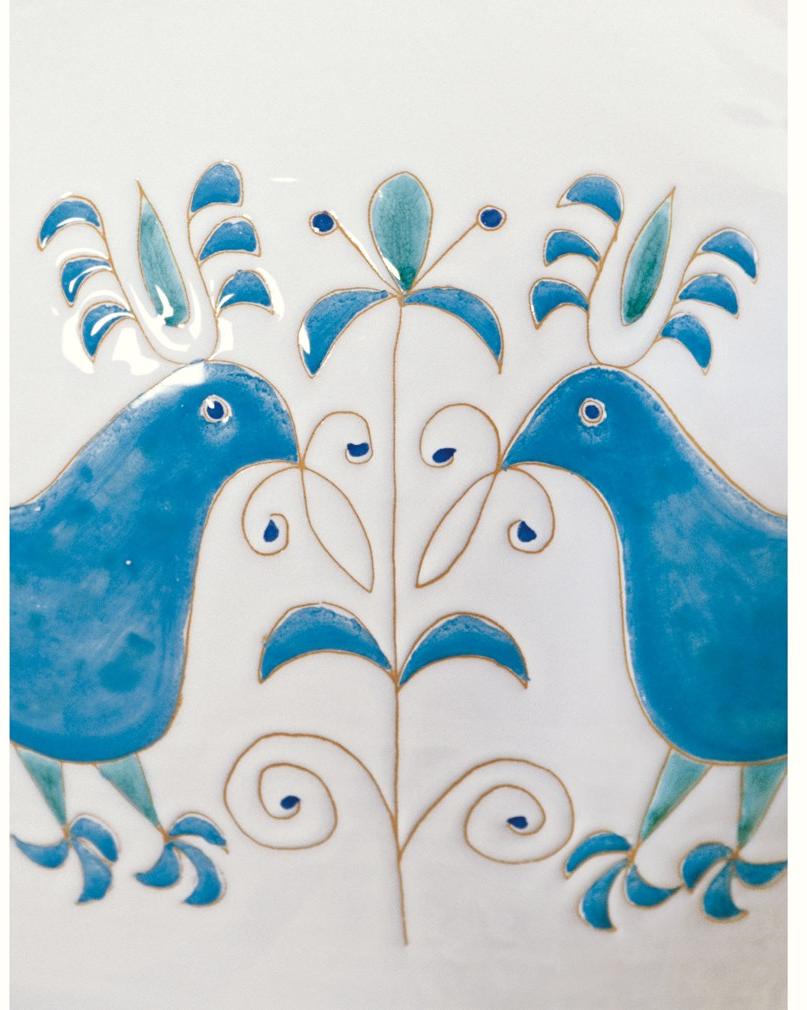 Cerasarda Поднос керамический круглый Le pavoncelle Pt30pv - Вид №2