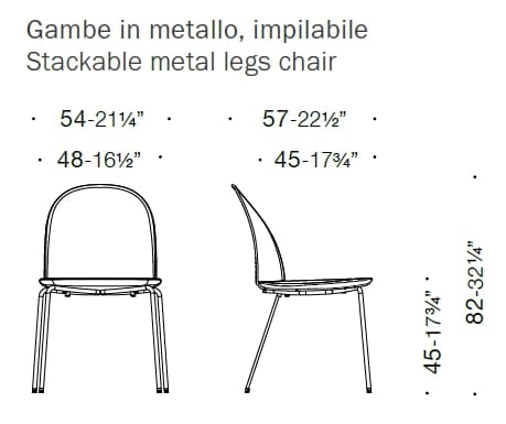 Штабелируемый стул из ткани ESTEL GROUP профиль ARCH-00037403 - Вид №2