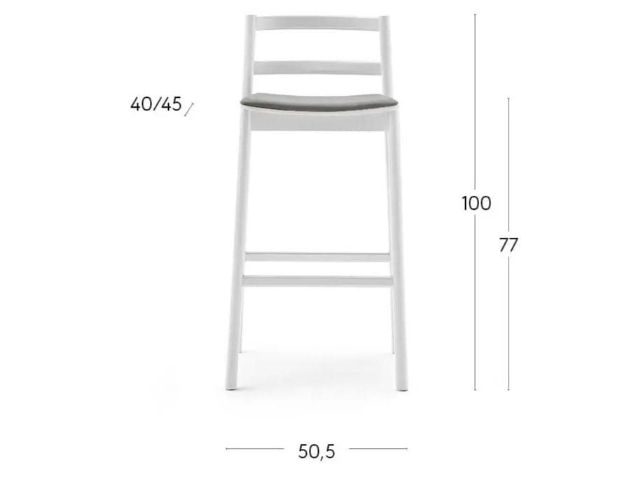 Высокий стул из бука с мягким сиденьем Billiani Load ARCH-00103502 - Вид №3