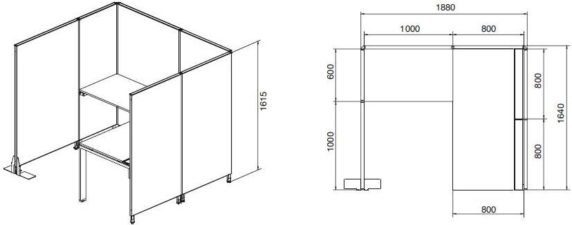 Bralco Отдельностоящая офисная перегородка из алюминия и стекла Kubick sun-id-1377515 - Вид №22