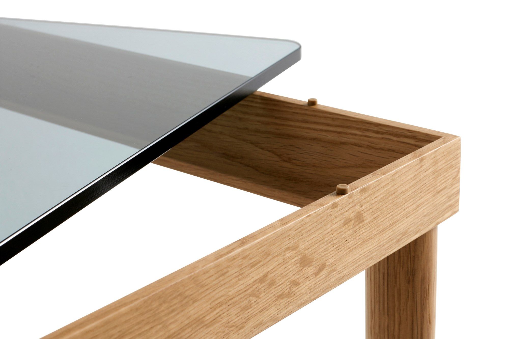Низкий прямоугольный журнальный столик из дерева и стекла Hay KOFI ARCH-00118867 - Вид №30