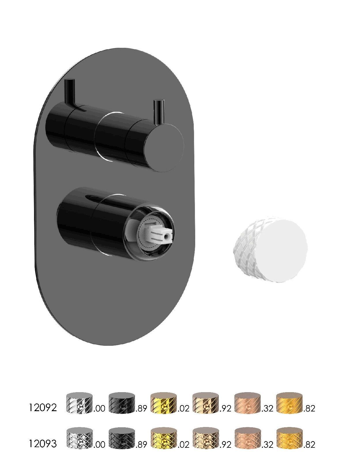 Встраиваемый однорычажный смеситель для душа с переключателем Rubinetterie Frattini Pepe XLS ARCH-00140714 - Вид №12